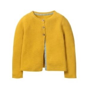 Mini Boden Girls’ Cardigan, Honeycomb Yellow